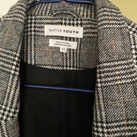 Native Youth plaid oversized blazer - Picture 2 of 6